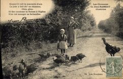 CPA Folklore Les chansons de Jean Rameau illustrees Les dindons