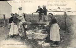 CPA Folklore Les chansons de Jean Rameau illustrees La source du bonheur