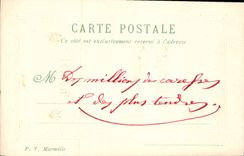 CPA Fantaisie Fleurs Annee 1904