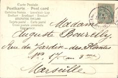 CPA Fantaisie Fleurs Fer a cheval