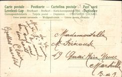 CPA Fantaisie Fleurs Hirondelles