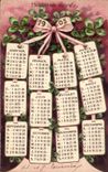CPA Fantaisie Fleurs Calendrier 1905 Trefles