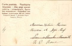 CPA Fantaisie Fleurs Ancre de marine