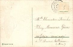 CPA Fantaisie Fleurs Poisson 