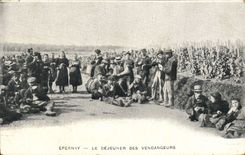 Vintage Postcard Folklore Wine Vineyards Epernay Champagne the lunch of the Vintagers SIGNAL