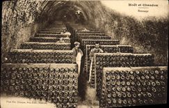 Vintage Postcard Folklore Wine Vineyards Champagne Moet and Chandon Moving