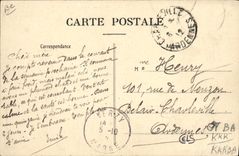 Postal Folclore Vino Viñedos Champaña Vendimias en Champaña Llegar de la uva a las prensas