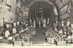 Vintage Postcard Folklore Wine Vineyards Champagne Epernay Work of the wine from champagne the tapotage SIGNAL