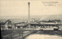 Vintage Postcard Folklore Wine Vineyards Champagne Moet House and Chandon Station of electricity