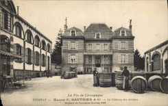 CPA Folklore Vin Vignobles Champagne Maison Gauthier Le chateau des Archers Epernay