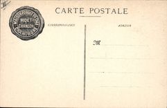 Postal Folclore Vino Viñedos Champaña Moet y Chandon Invernadero de naranjos