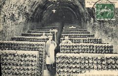 Vintage Postcard Folklore Wine Vineyards Champagne