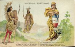 CPA Publicite Saint Galmier Source Badoit Indien