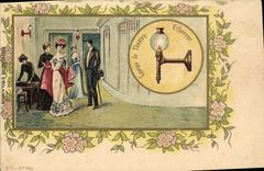 CPA Publicite Lampe de theatre Eclairage 