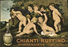 CPA Publicite Chanti Ruffino Pontassieve Firenze Enfants Alcool