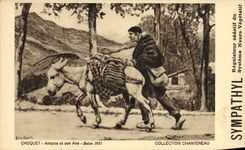CPA Publicite Sympathyl Laxatif doux reeducateur intestinal Choquet Antonio et son ane Salon 1931 Chantereau