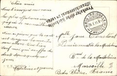 Vintage Postcard Fantasy Child wife Happy new year Dog