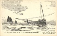 CPA Fantaisie Illustrateur Haffner Bateau Pecheurs de sardine 