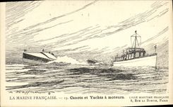 CPA Fantaisie Illustrateur Haffner Bateau Canots et yachts a moteur 