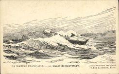 CPA Fantaisie Illustrateur Haffner Bateau Canot de sauvetage 