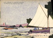 CPA Fantaisie Illustrateur Haffner Bateau Les pilotins de la LMC 