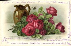 CPA Fantaisie Fleurs 