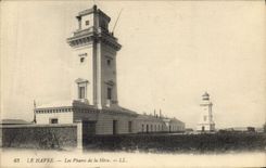 CPA Phare Le Havre Les phares de la Heve 