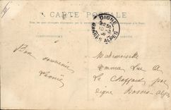 Vintage Postcard Aix Headlight in Provence the squadron of the black Mother Boats Carnival