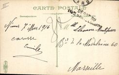 CPA Militaria Distribution de paille 