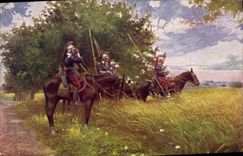 Postal Militaria los Dragones Sello los Heridos del trabajo Calle Santo Ferréol Marsella