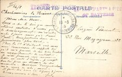 Postal Militaria el Alto la bandera