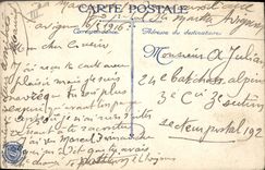 Postal Militaria Estado Mayor belga General y Capitán