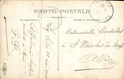 Postal Militaria Infantería el trabajo molesto de barrio