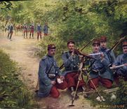 CPA Militaria La mitrailleuse 