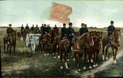 Postal Militaria Artillería Fijación de la parte de 75mm