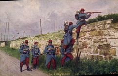 CPA Militaria En embuscade 