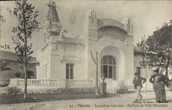CPA Journaux Journal Marseille Exposition Coloniale Pavillon du Petit Marseillais 