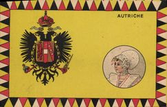 CPA Drapeau Femme Autriche austria