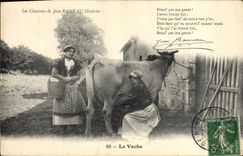 CPA Folklore Les chansons de Jean Rameau illustrees La vache