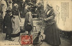 Postal Folclore las canciones de Jean Ramo ilustradas el Pequeño Criado