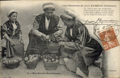 CPA Folklore Les chansons de Jean Rameau illustrees Nos Gentes Berrichonnes