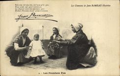 CPA Folklore Les chansons de Jean Rameau illustrees Les premiers pas Enfant Bebe