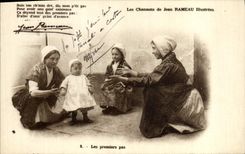 CPA Folklore Les chansons de Jean Rameau illustrees Les premiers pas Enfant Bebe