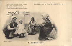CPA Folklore Les chansons de Jean Rameau illustrees Les premiers pas Enfant Bebe
