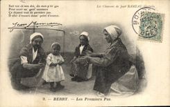 Postal Folclore las canciones de Jean Ramo ilustradas los primeros pasos Niño Bebé Berry