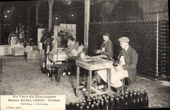 Vintage Postcard Folklore Wine Vintage Champagne House Duval Leroy Virtues Preparing and packing