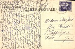 CPA Folklore Vin Vendange Champagne Coste Folcher Epernay Une galerie de vins en masses