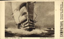 CPA Publicite Sympathyl Regulateur sedatif du systeme neuro vegetatif Bateau Brun Un Trois ponts Salon 1931 Chantereau