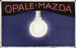 CPA Publicite Ampoule Opale Mazada