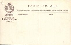 CPA Publicite Chocolat Lombart Hymne national des Etats Unis Aigle